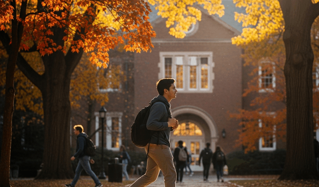 young college student walking across a university campus wit 20260331 095030